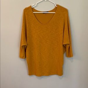 Mustard color 3/4 length sweater